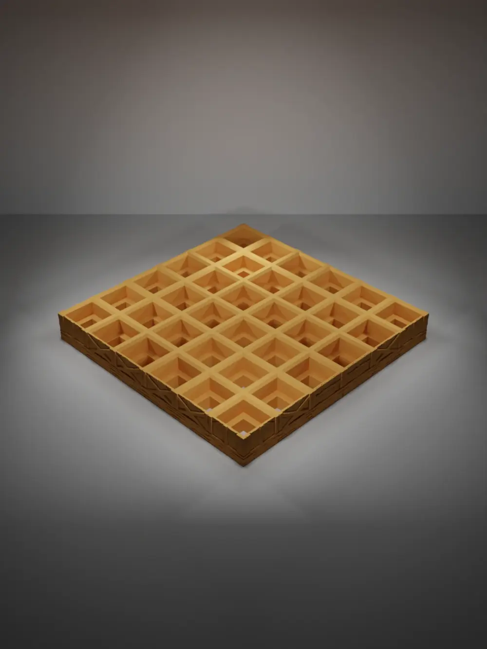 Wood Level Grid 6X6 - Medieval Town Part 1 - Grid