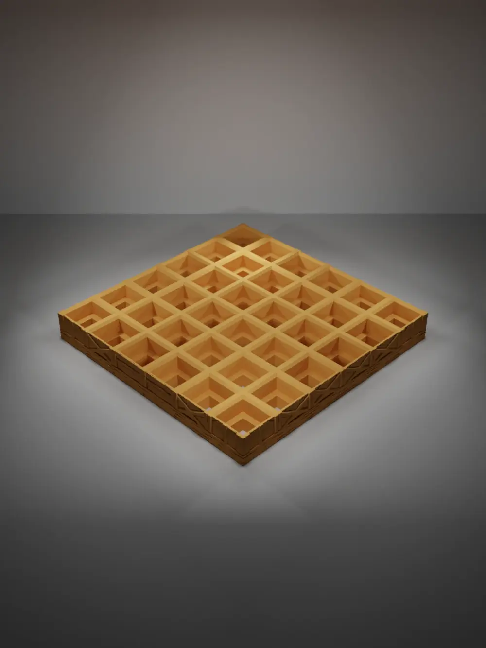 Wood Level Grid 6X6 - Medieval Town Part 1 - Grid