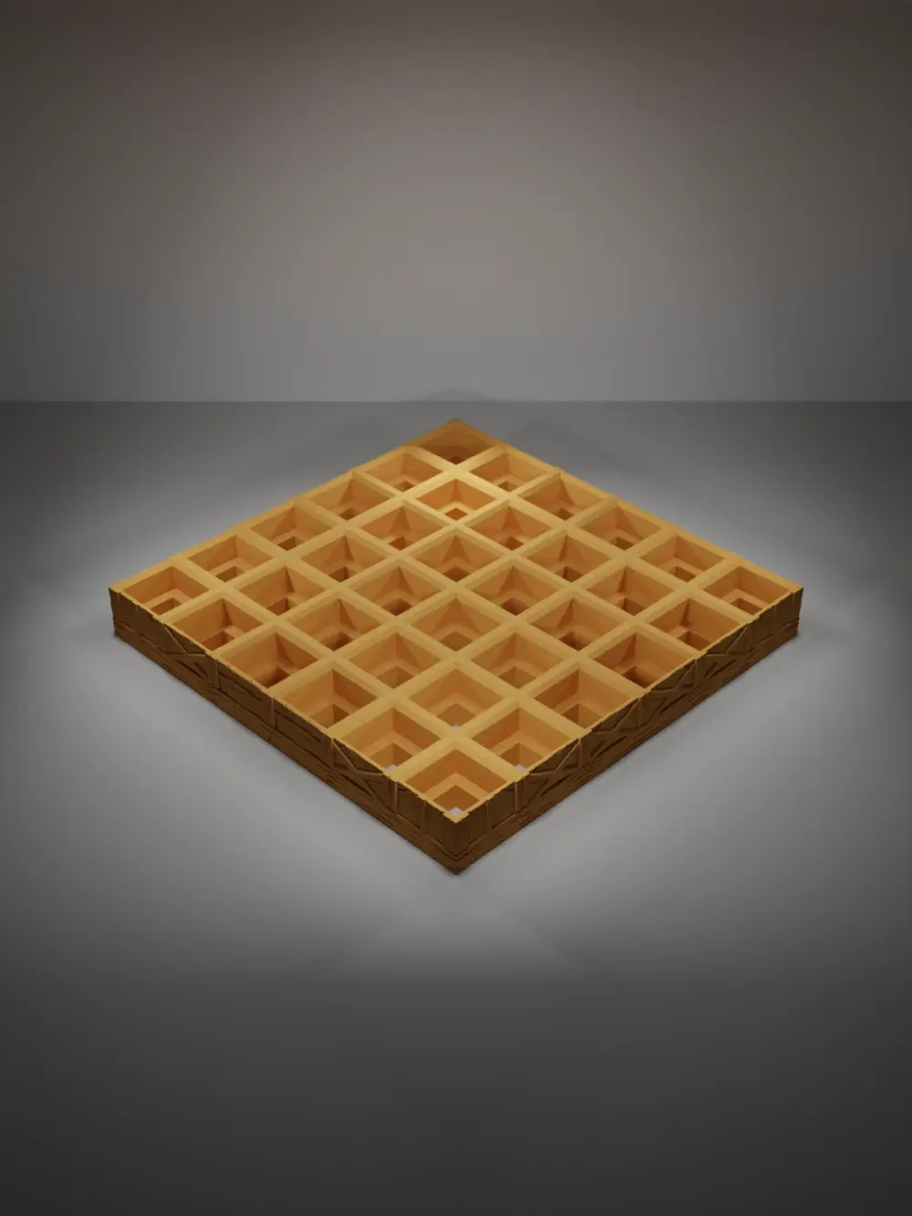 Wood Level Grid 6X6 - Medieval Town Part 1 - Grid