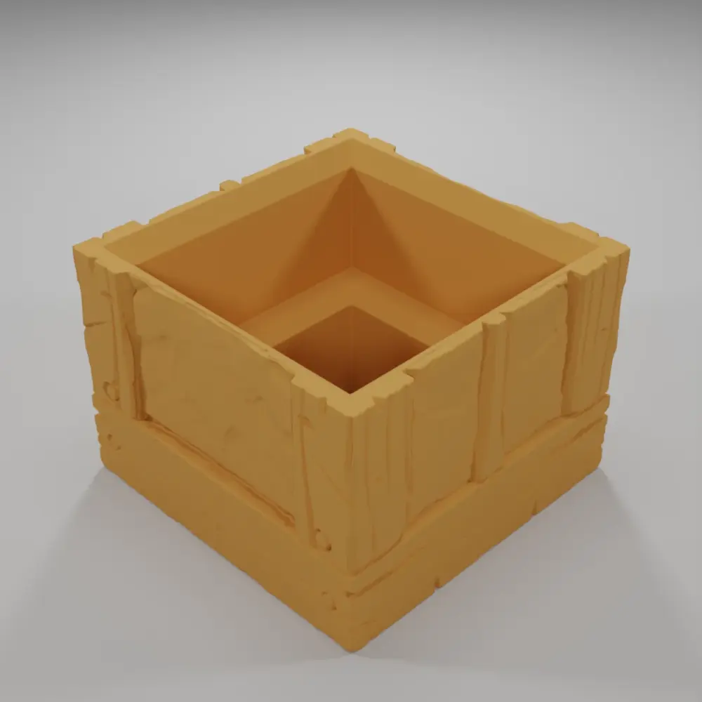 Wood 2 Level Grid 1X1 - Medieval Town Part 1 - Grid
