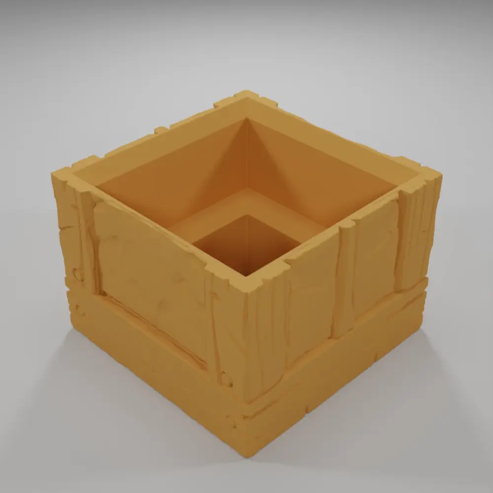 Wood 2 Level Grid 1X1 - Medieval Town Part 1 - Grid
