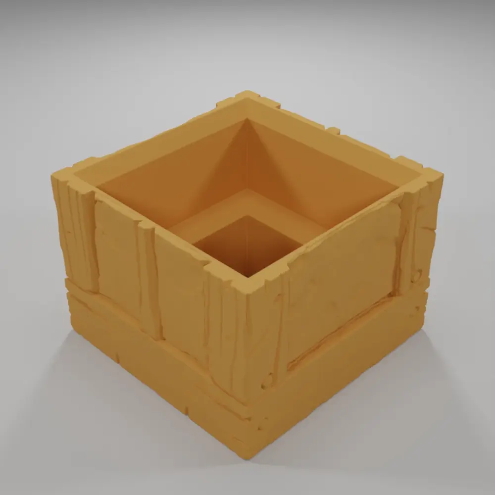 Wood 2 Level Grid 1X1 - Medieval Town Part 1 - Grid