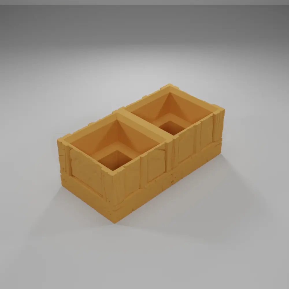 Wood 2 Level Grid 1X2 - Medieval Town Part 1 - Grid