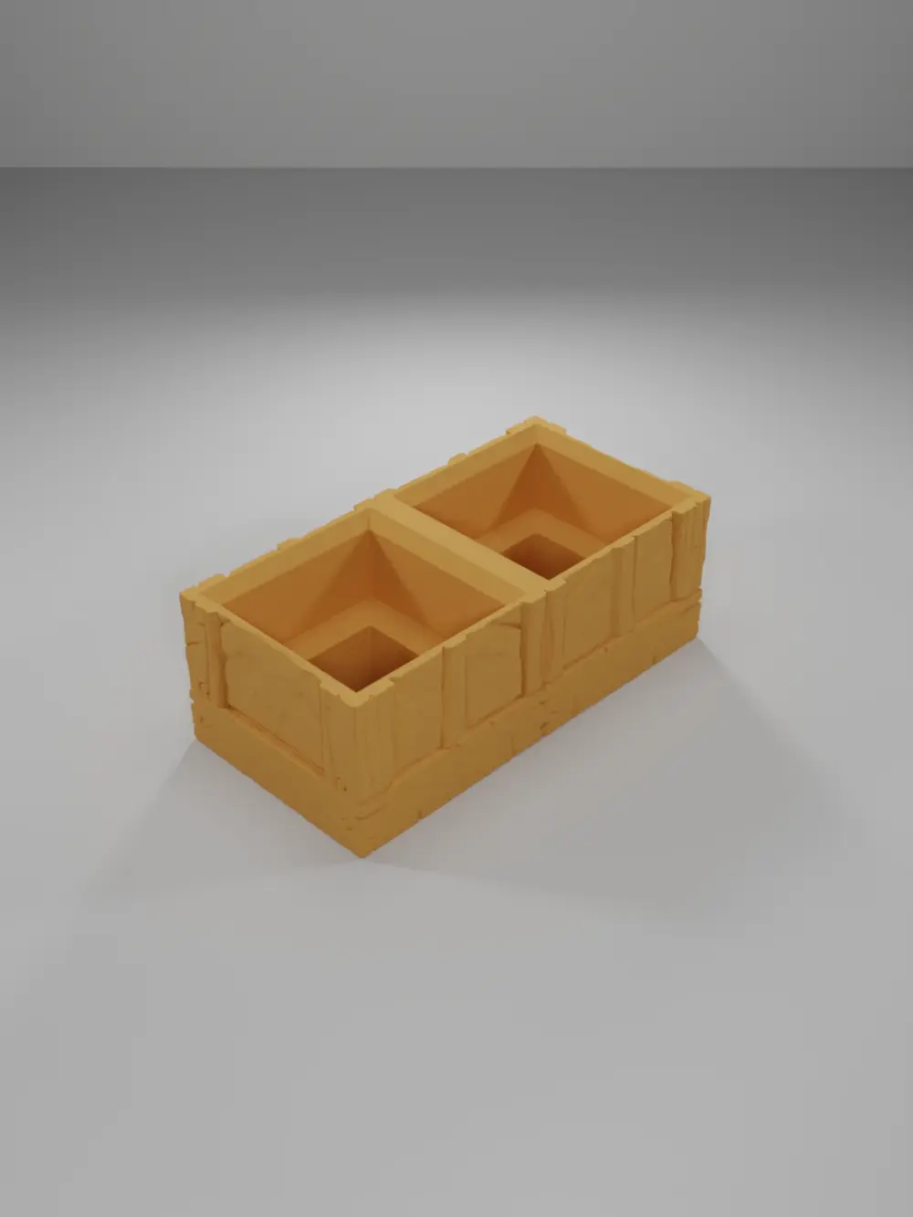 Wood 2 Level Grid 1X2 - Medieval Town Part 1 - Grid