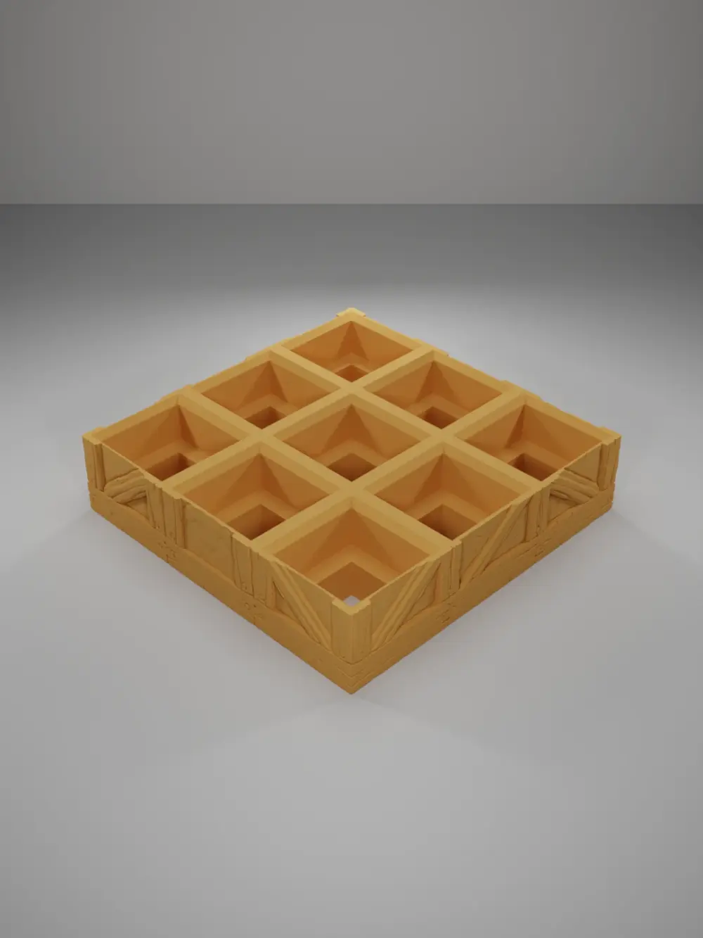 Wood 2 Level Grid 3X3 - Medieval Town Part 1 - Grid