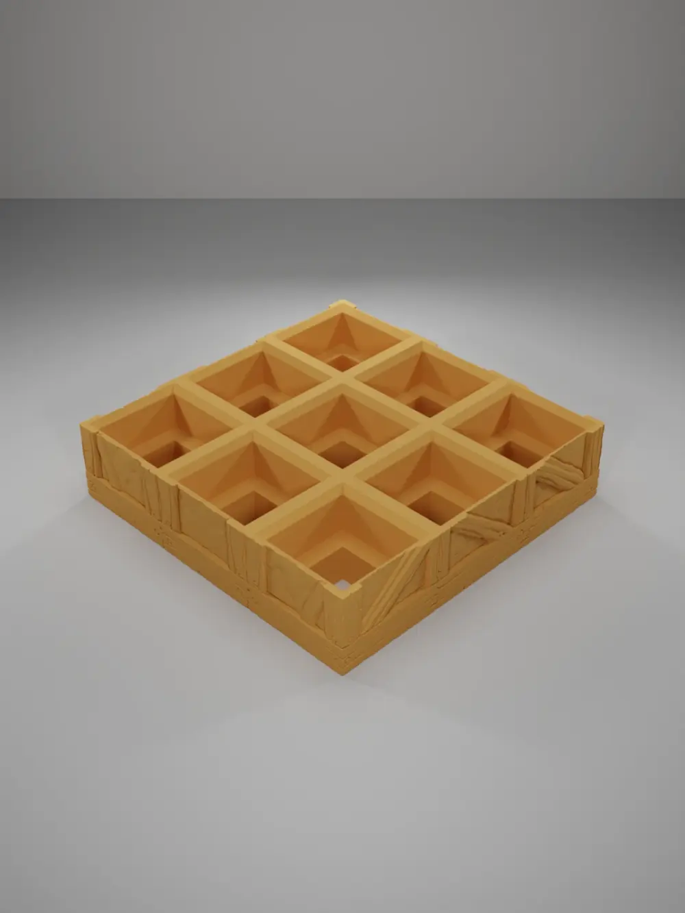 Wood 2 Level Grid 3X3 - Medieval Town Part 1 - Grid