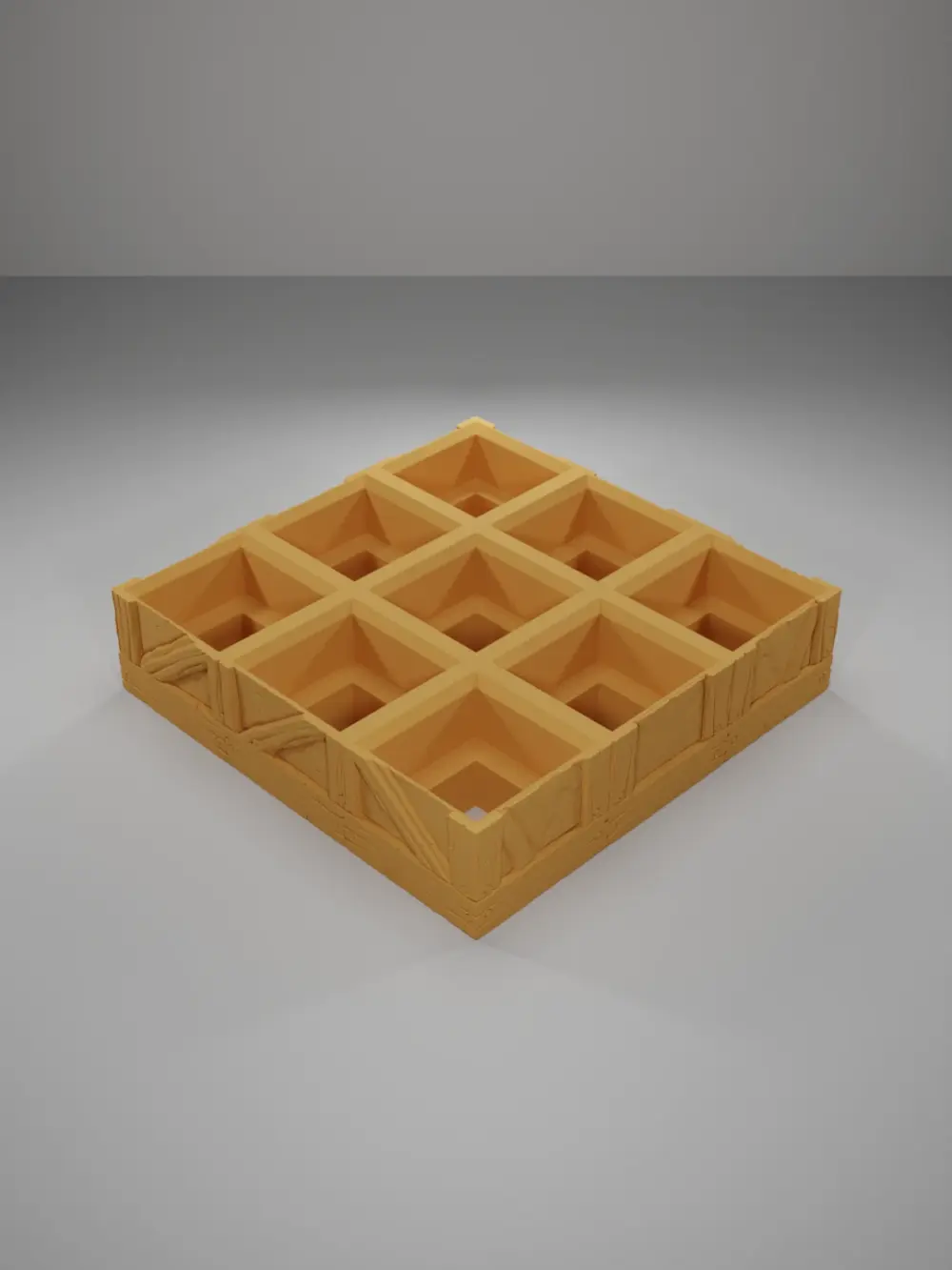 Wood 2 Level Grid 3X3 - Medieval Town Part 1 - Grid