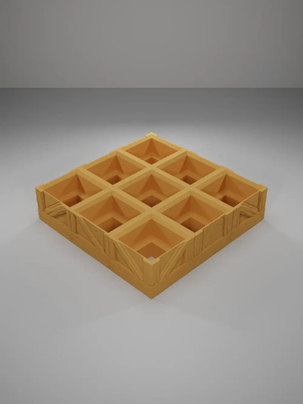 Wood 2 Level Grid 3X3 - Medieval Town Part 1 - Grid