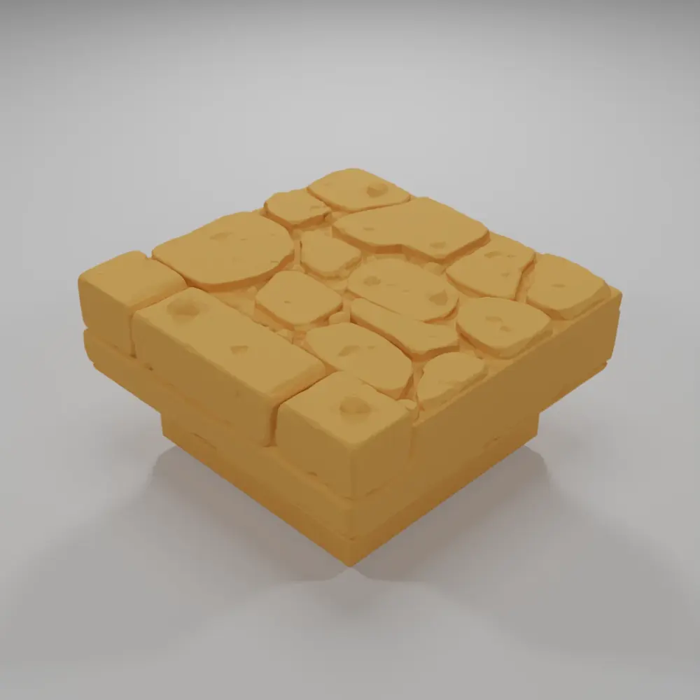 Sidewalk Straight 1 - Medieval Town Part 2 - Dungeon Blocks