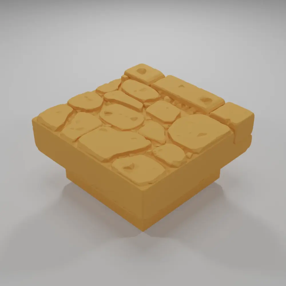 Sidewalk Straight 1 - Medieval Town Part 2 - Dungeon Blocks