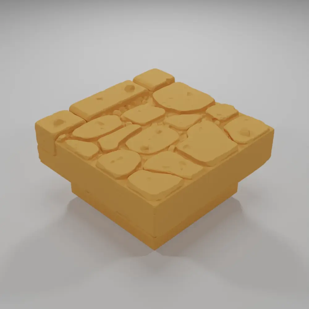 Sidewalk Straight 1 - Medieval Town Part 2 - Dungeon Blocks