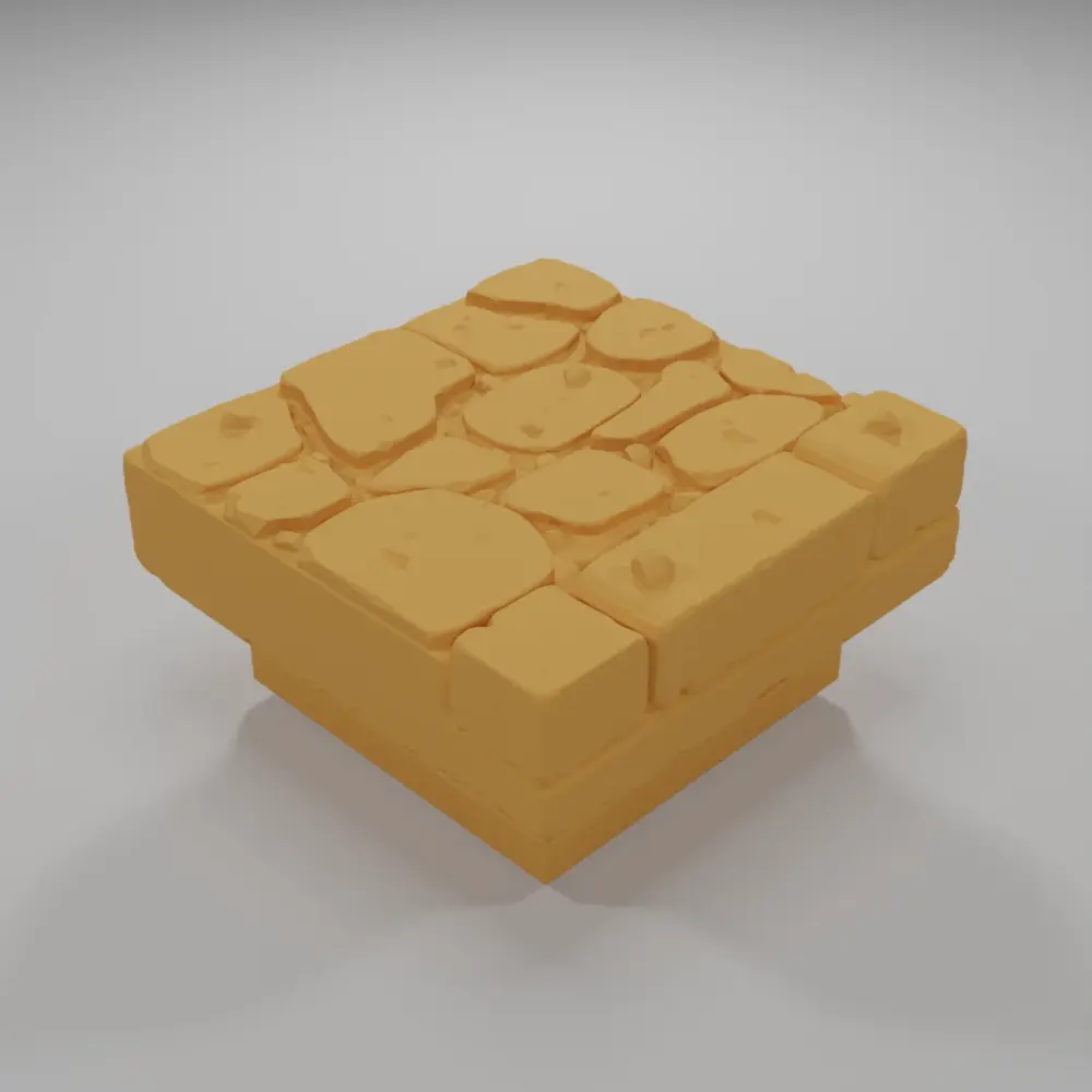 Sidewalk Straight 1 - Medieval Town Part 2 - Dungeon Blocks