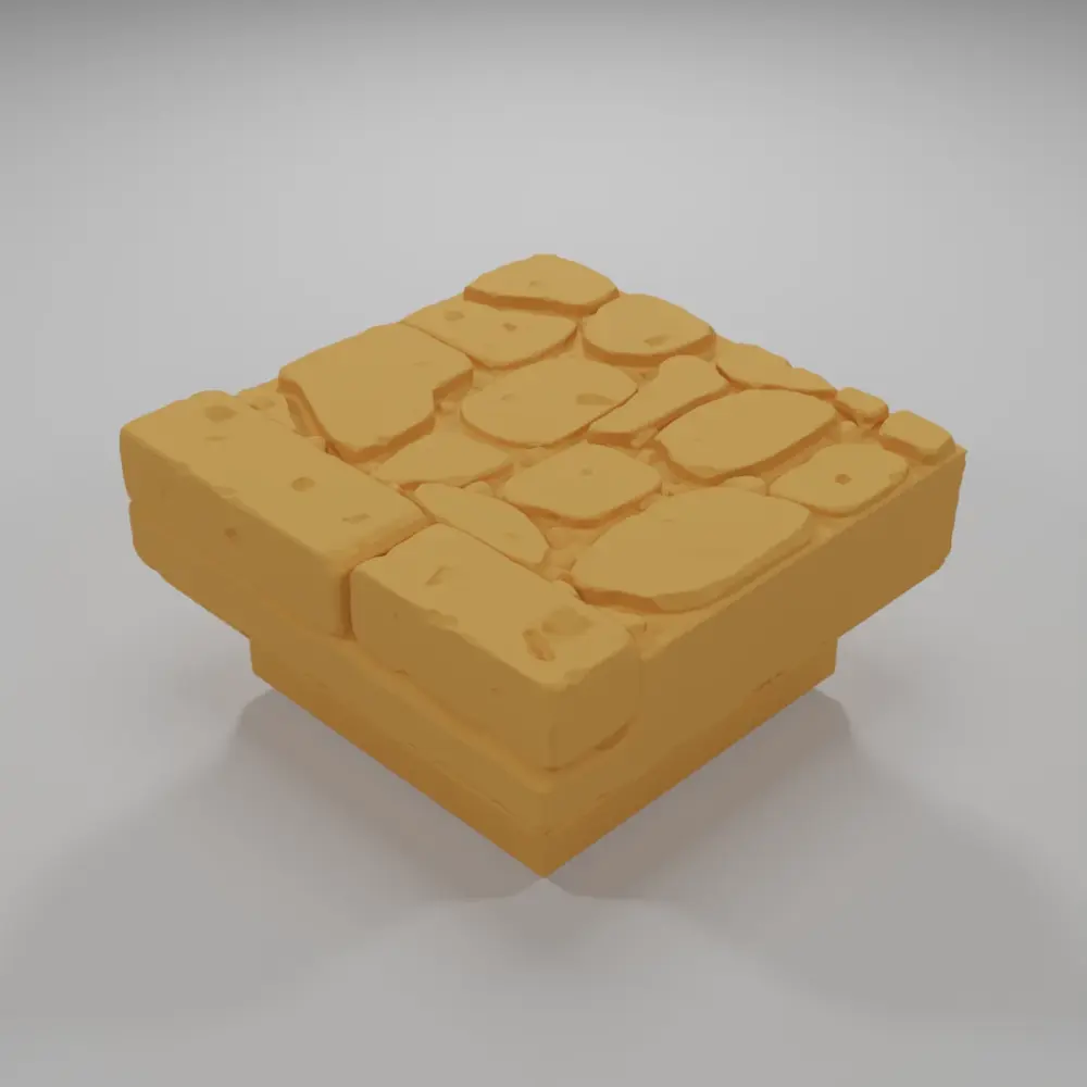 Sidewalk Straight 2 - Medieval Town Part 2 - Dungeon Blocks