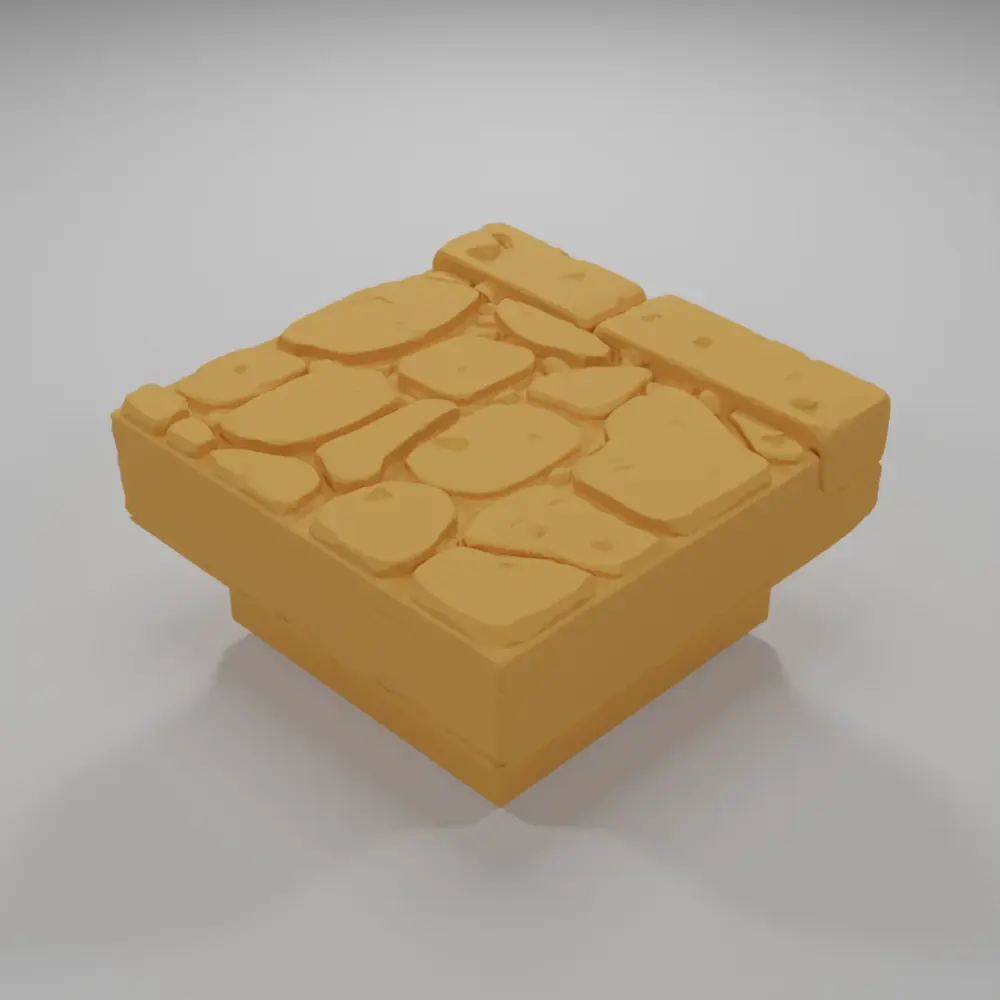 Sidewalk Straight 2 - Medieval Town Part 2 - Dungeon Blocks