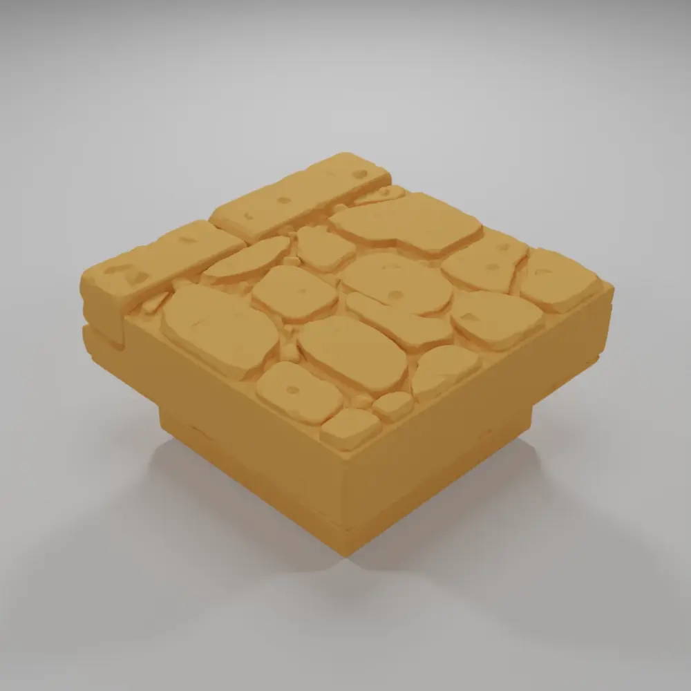 Sidewalk Straight 2 - Medieval Town Part 2 - Dungeon Blocks