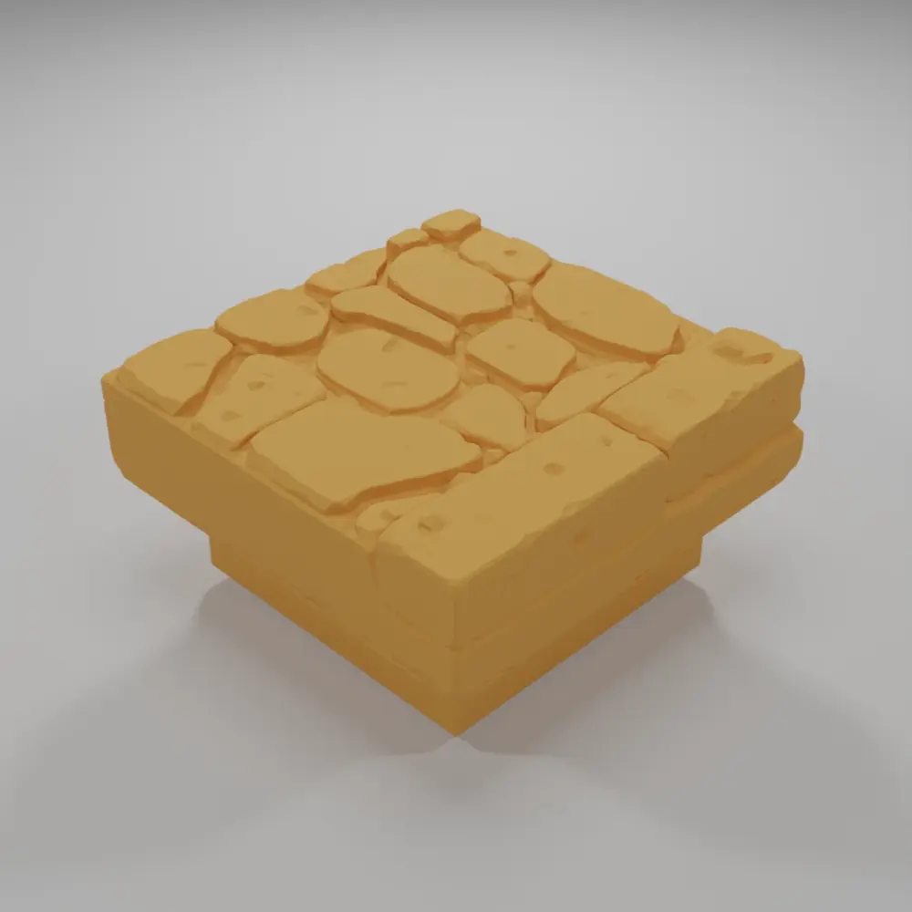 Sidewalk Straight 2 - Medieval Town Part 2 - Dungeon Blocks