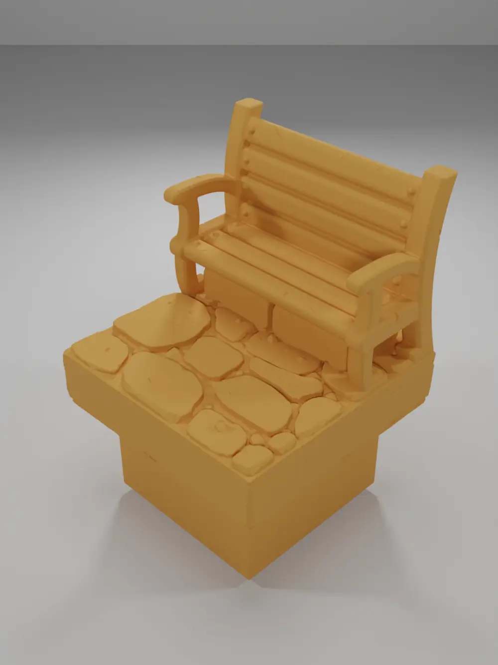 Bench - Medieval Town Part 2 - Dungeon Blocks
