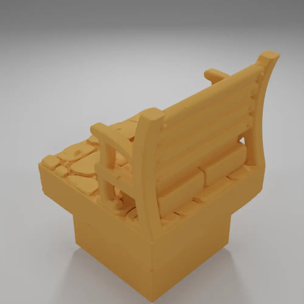 Bench - Medieval Town Part 2 - Dungeon Blocks