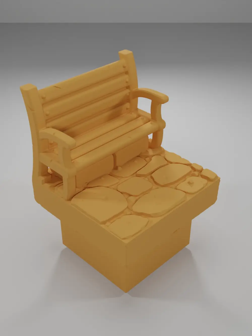 Bench - Medieval Town Part 2 - Dungeon Blocks