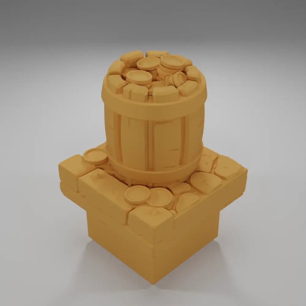 Coins Barrel - Medieval Town Part 2 - Dungeon Blocks