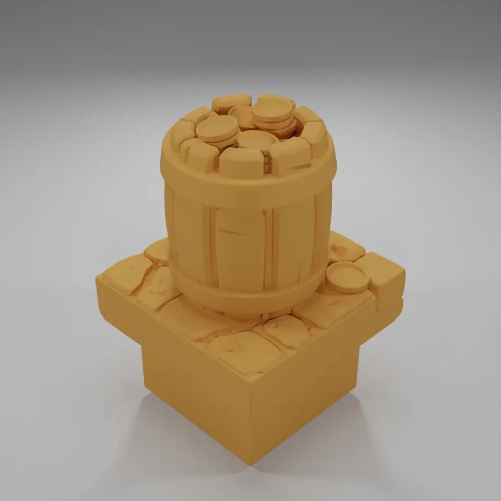 Coins Barrel - Medieval Town Part 2 - Dungeon Blocks