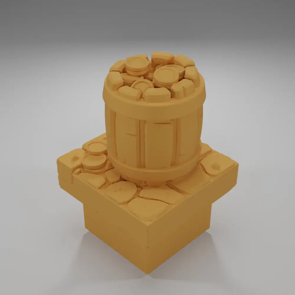 Coins Barrel - Medieval Town Part 2 - Dungeon Blocks