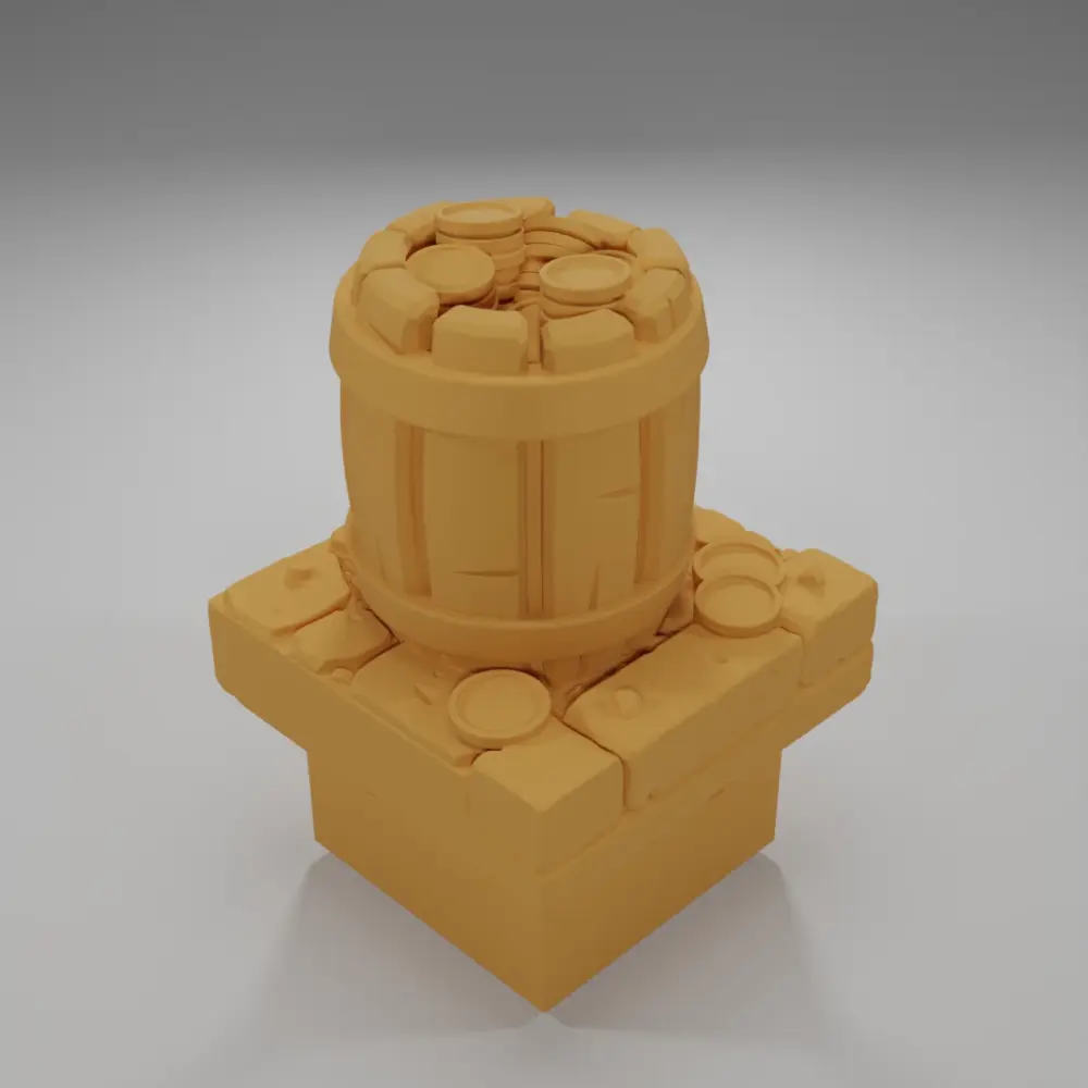 Coins Barrel - Medieval Town Part 2 - Dungeon Blocks