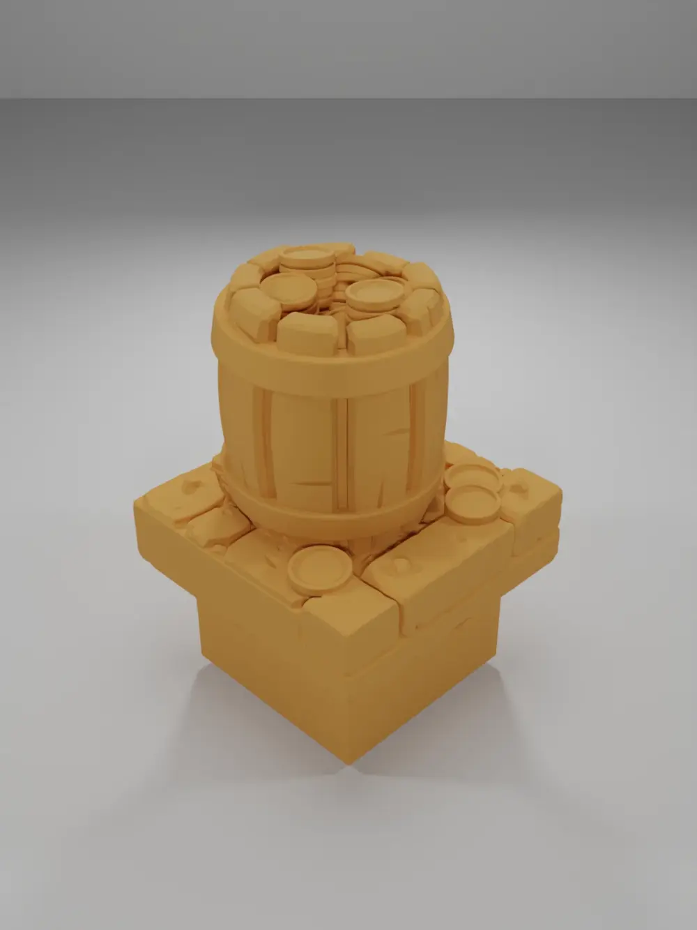 Coins Barrel - Medieval Town Part 2 - Dungeon Blocks