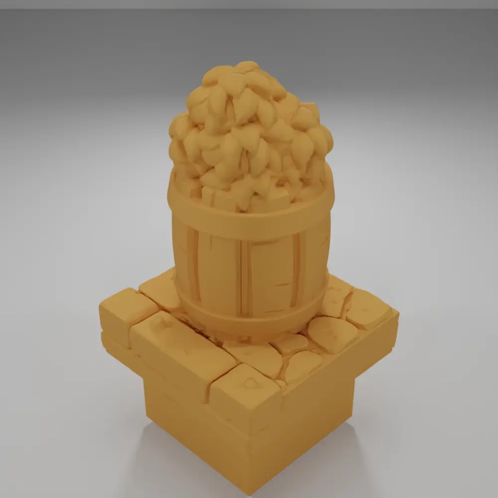 Leaves Barrel - Medieval Town Part 2 - Dungeon Blocks