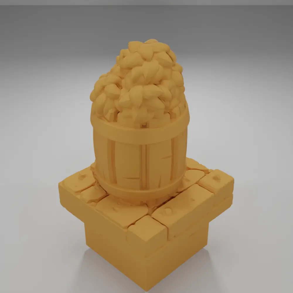 Leaves Barrel - Medieval Town Part 2 - Dungeon Blocks