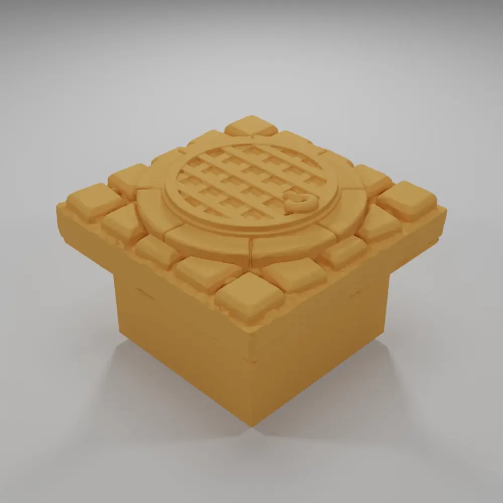 Closed Manhole - Medieval Town Part 2 - Dungeon Blocks