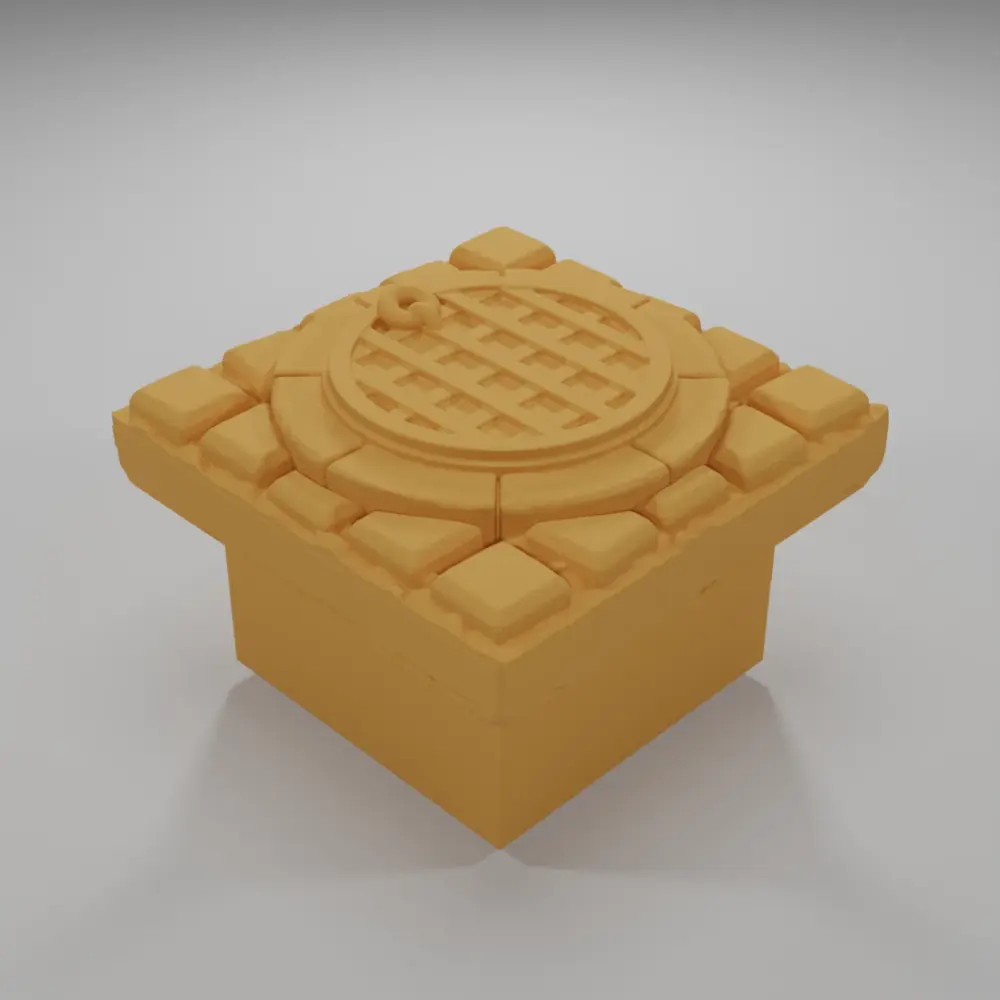 Closed Manhole - Medieval Town Part 2 - Dungeon Blocks