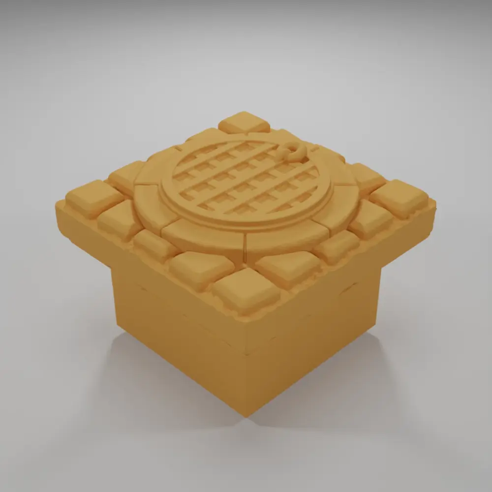 Closed Manhole - Medieval Town Part 2 - Dungeon Blocks