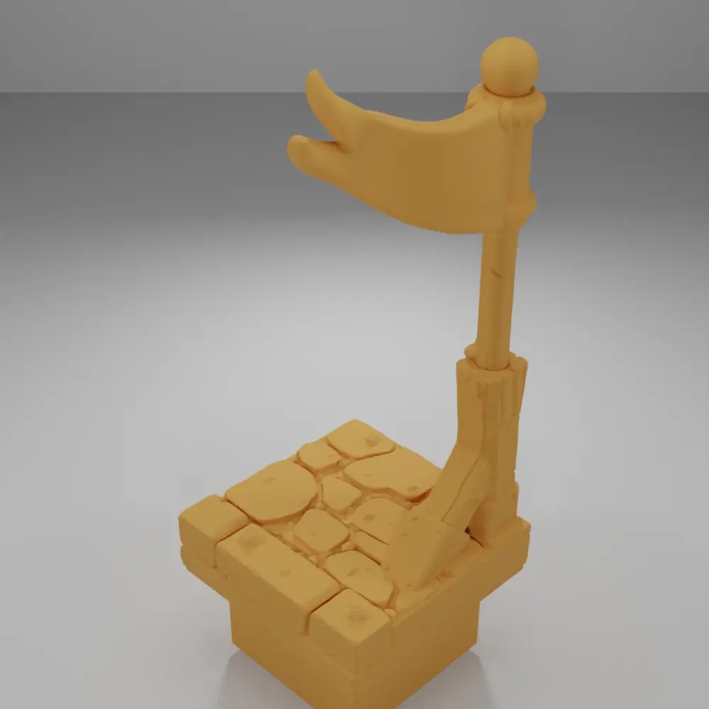 Flag Right Corner - Medieval Town Part 2 - Dungeon Blocks
