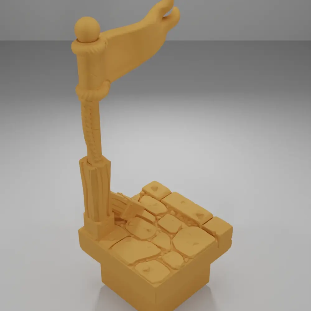 Flag Right Corner - Medieval Town Part 2 - Dungeon Blocks