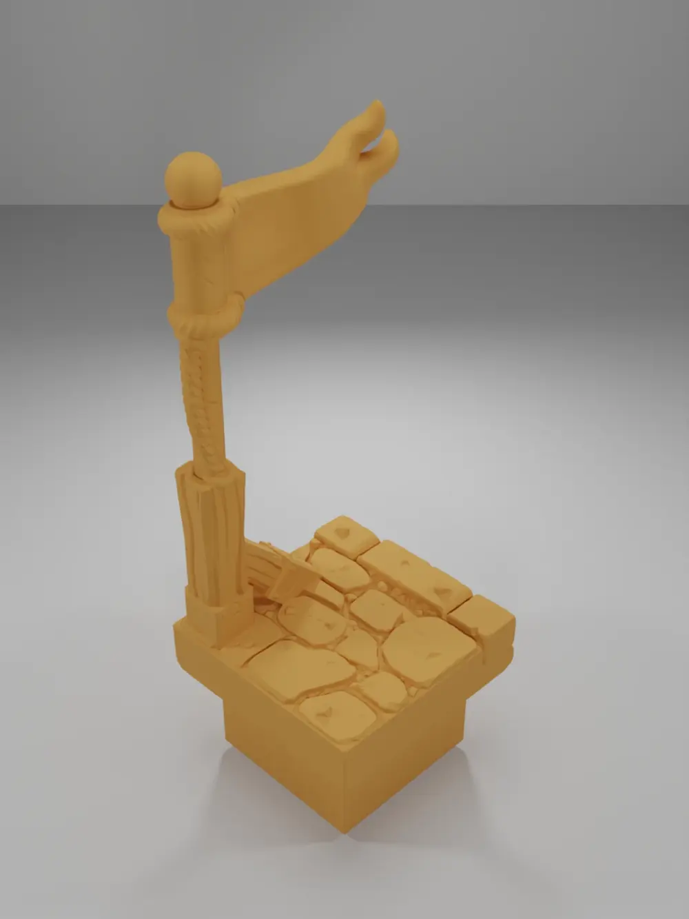 Flag Right Corner - Medieval Town Part 2 - Dungeon Blocks
