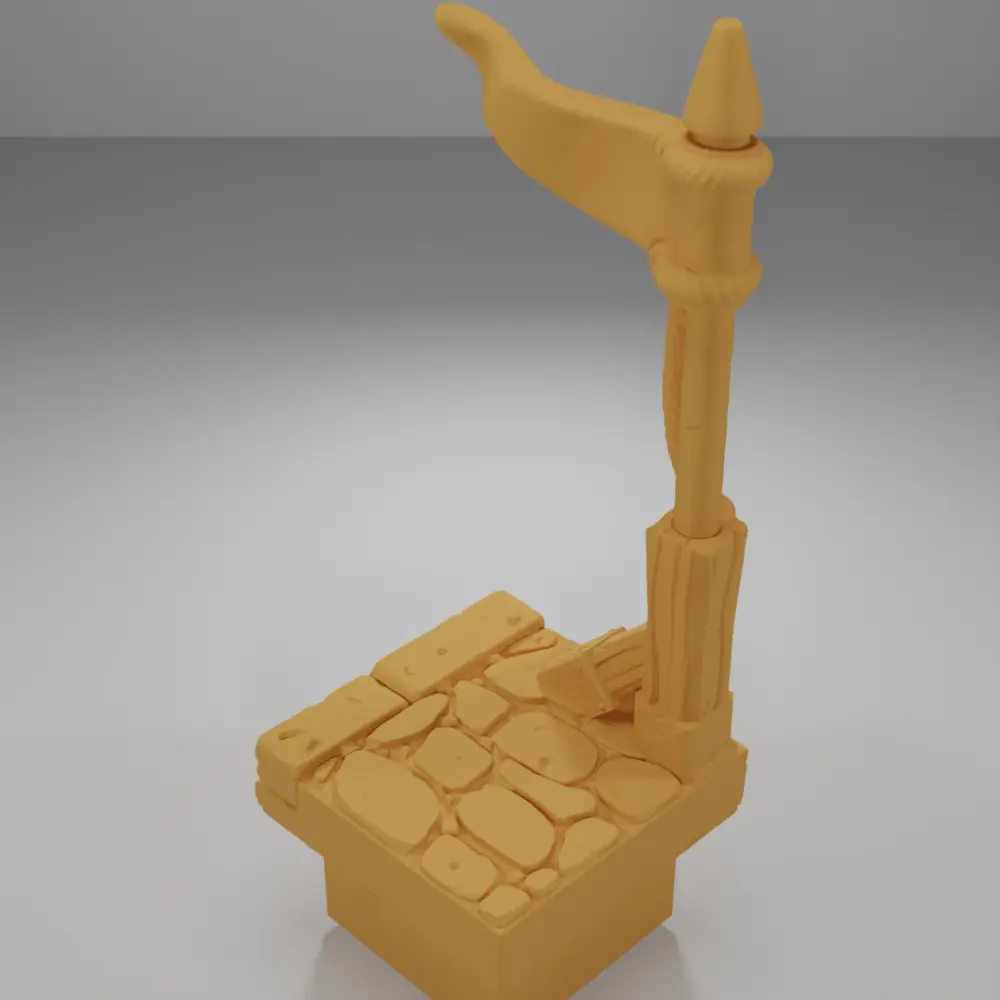 Flag Left Corner - Medieval Town Part 2 - Dungeon Blocks