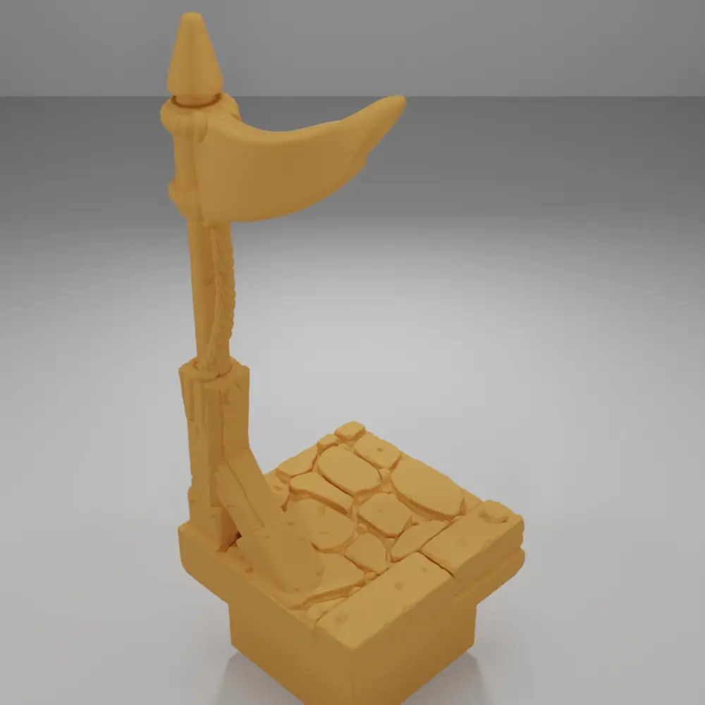 Flag Left Corner - Medieval Town Part 2 - Dungeon Blocks