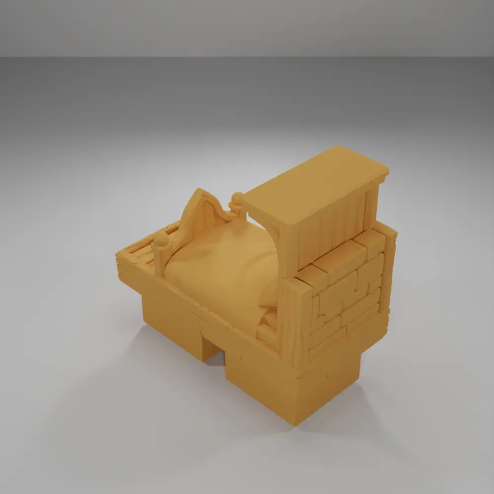 Bed - Medieval Town Part 2 - Dungeon Blocks