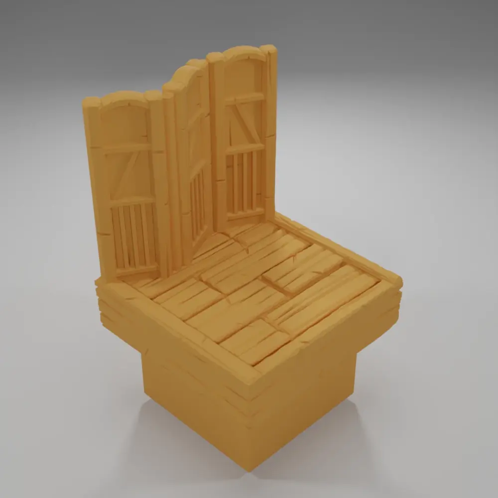 Wooden Screen - Medieval Town Part 2 - Dungeon Blocks