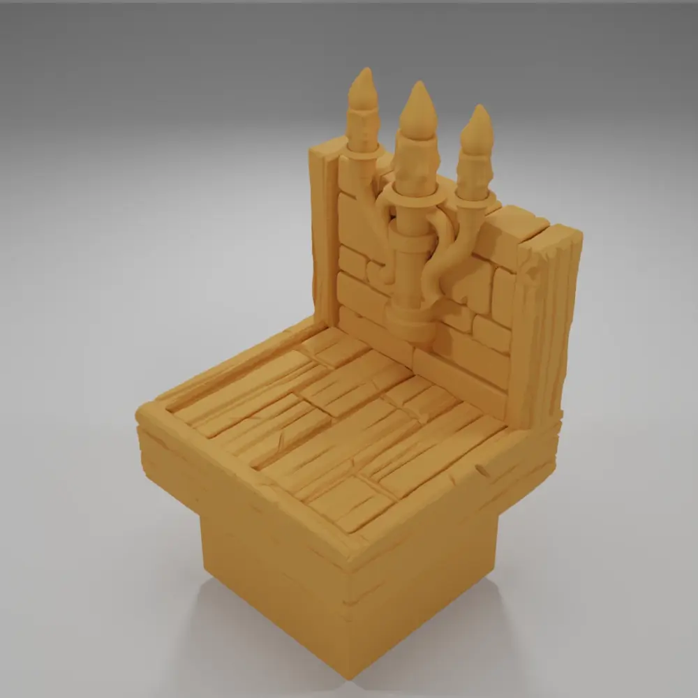 Lit Chandelier - Medieval Town Part 2 - Dungeon Blocks