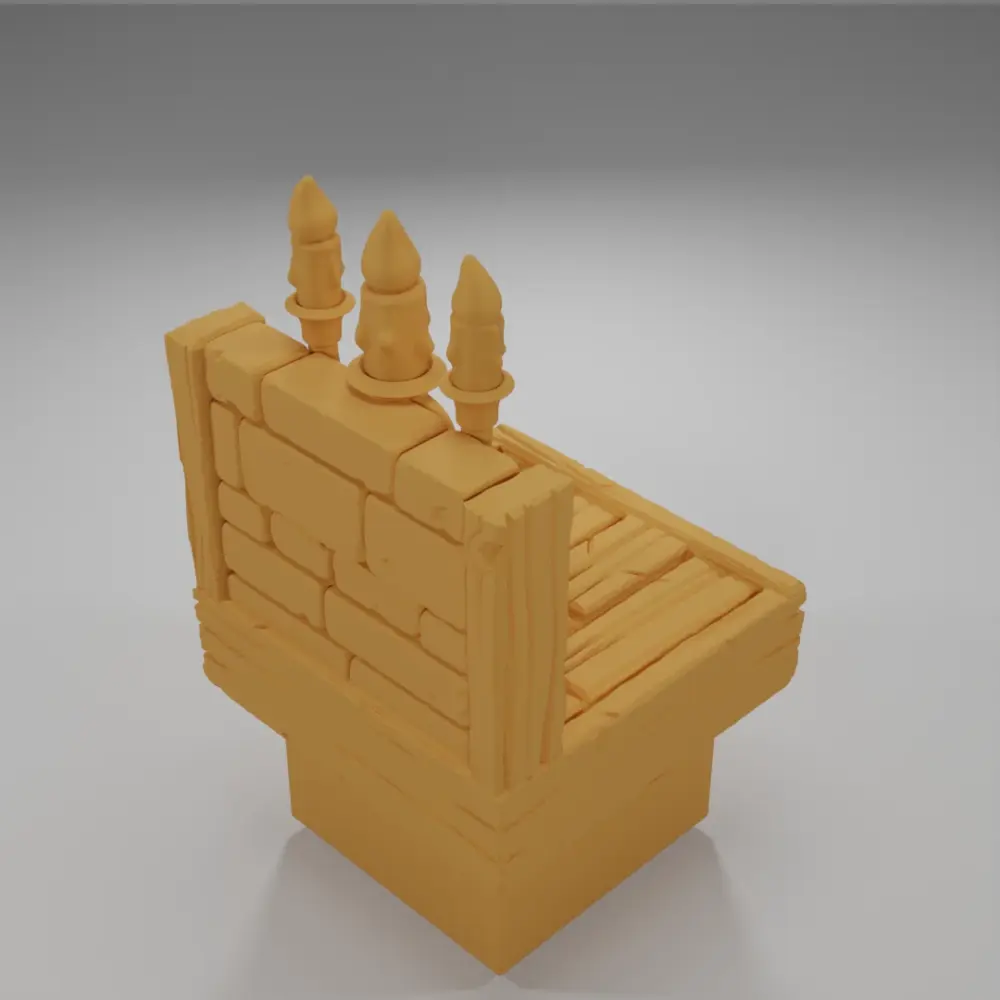 Lit Chandelier - Medieval Town Part 2 - Dungeon Blocks