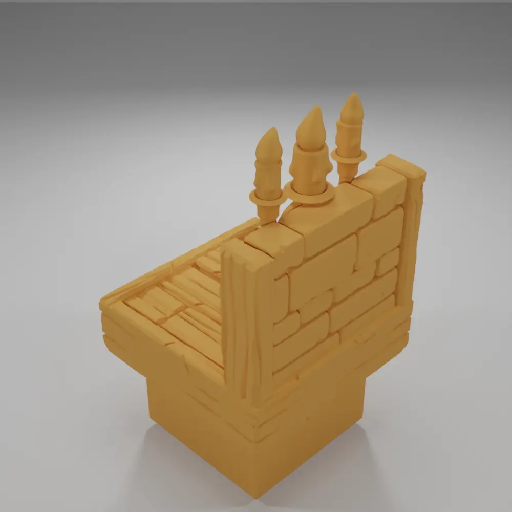 Lit Chandelier - Medieval Town Part 2 - Dungeon Blocks