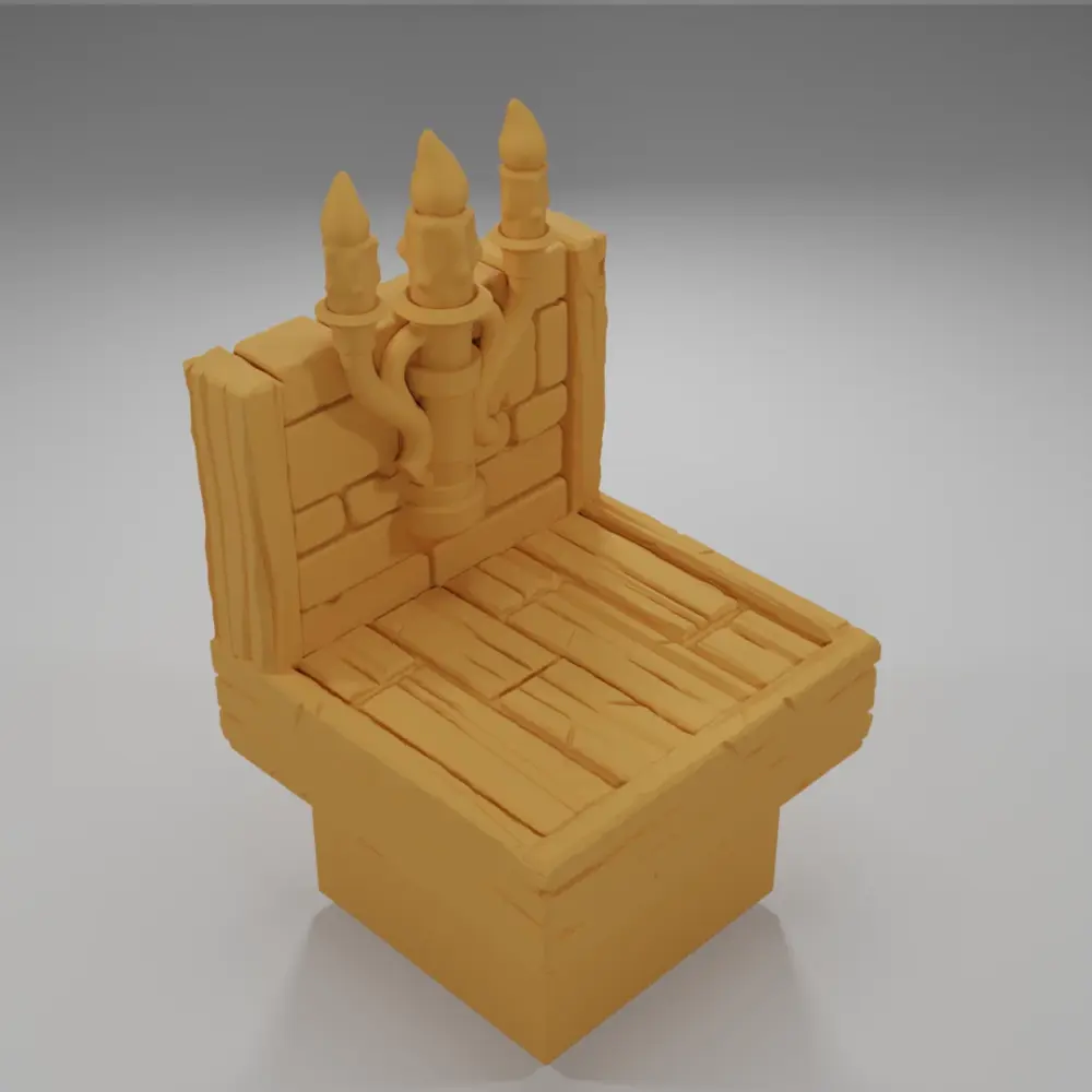 Lit Chandelier - Medieval Town Part 2 - Dungeon Blocks