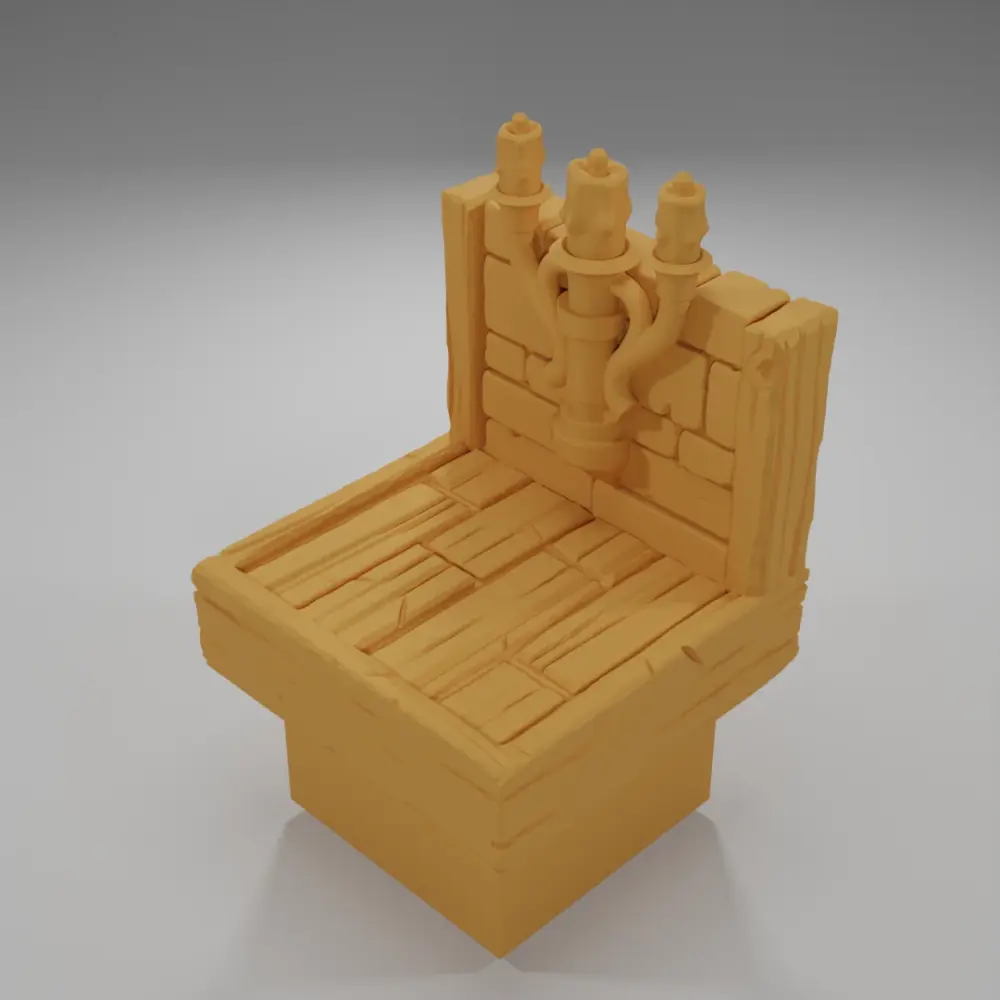 Unlit Chandelier - Medieval Town Part 2 - Dungeon Blocks
