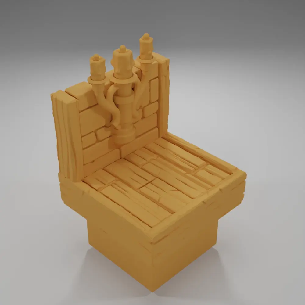 Unlit Chandelier - Medieval Town Part 2 - Dungeon Blocks