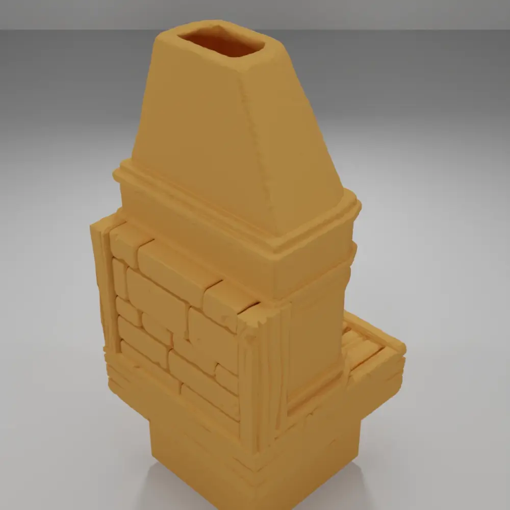 Lit Magic Fireplace - Medieval Town Part 2 - Dungeon Blocks