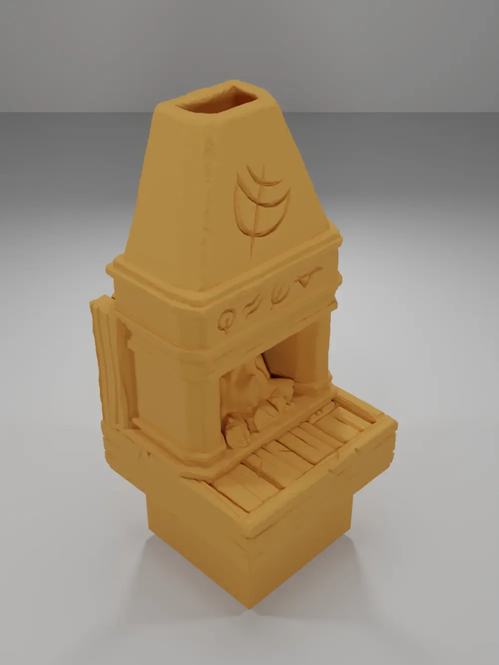 Lit Magic Fireplace - Medieval Town Part 2 - Dungeon Blocks