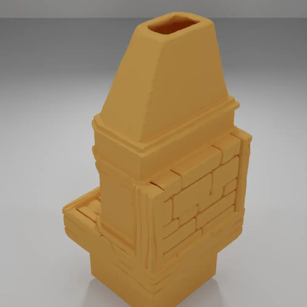 Unlit Magic Fireplace - Medieval Town Part 2 - Dungeon Blocks