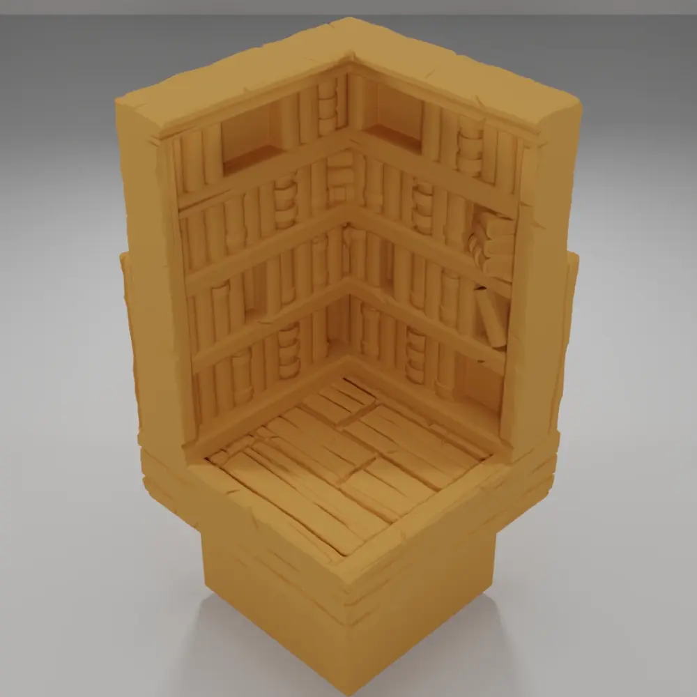 Library Angle - Medieval Town Part 2 - Dungeon Blocks